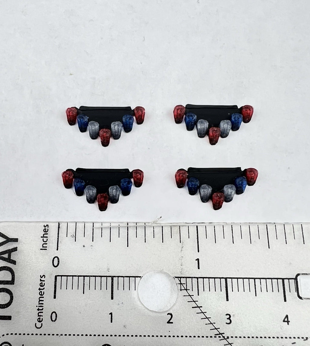 4 Pack 1/87 Blue Red Vector Vision Lightbar CHP California Highway Patrol Police1