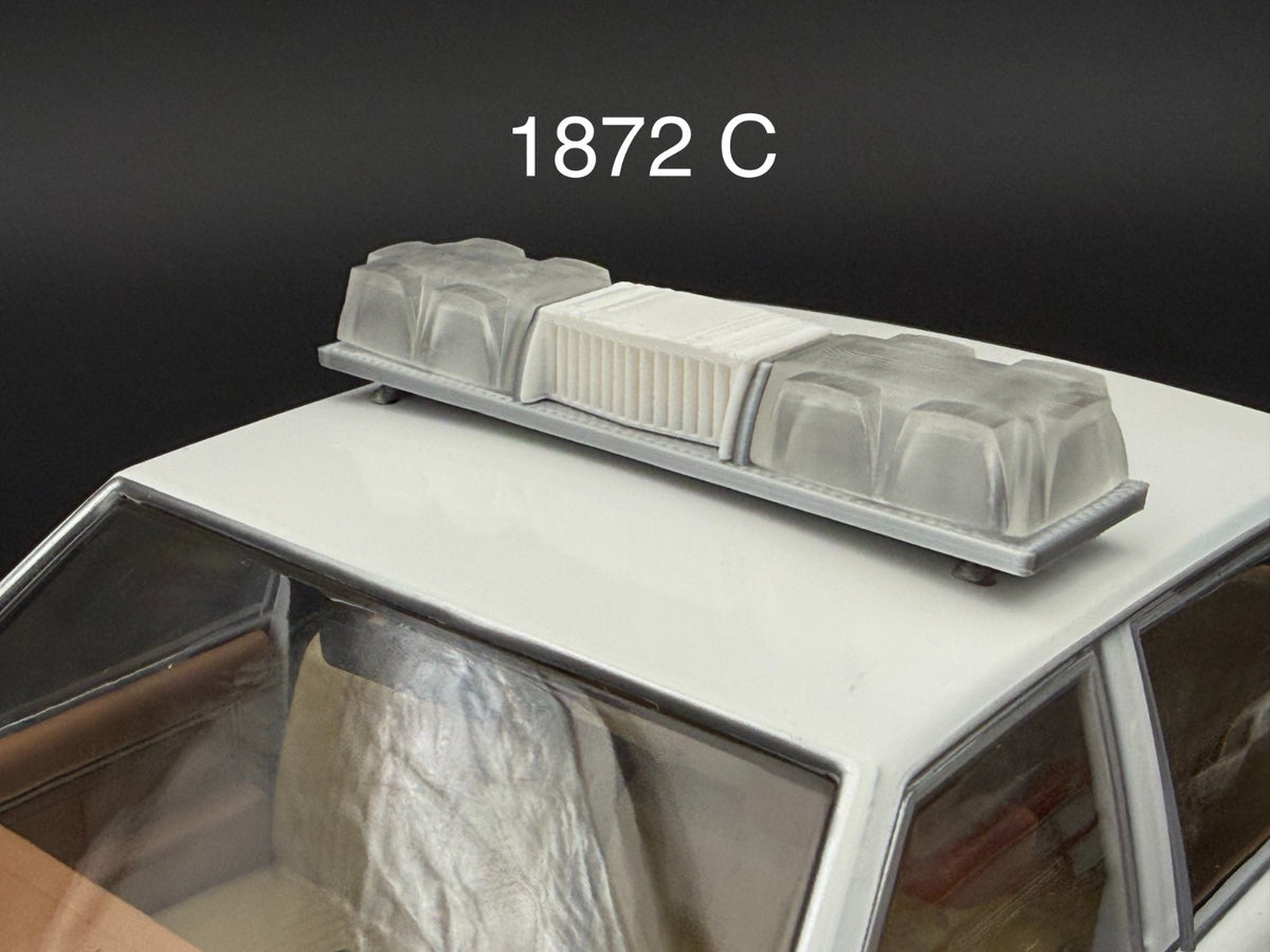 1/18 Scale Model Clear Chrome Lectric Lites Ranger LL300 Lightbar Police 1872C0