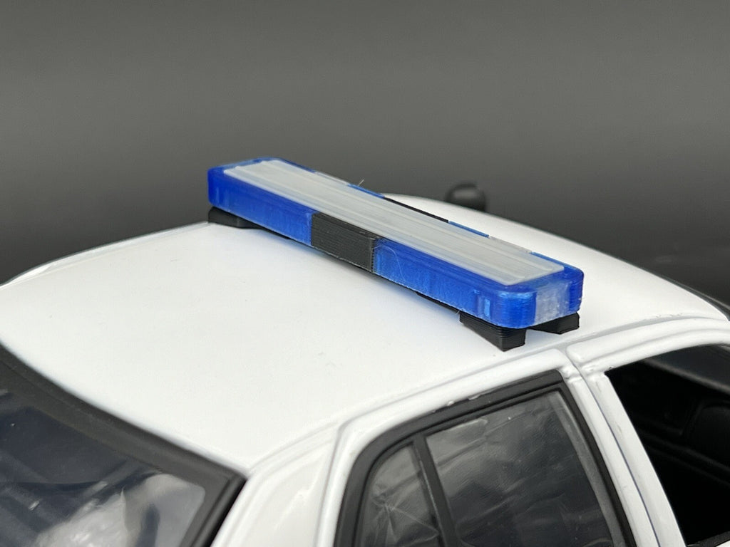 1/18 LED Ready Whelen Edge Lightbar Blue Highway Patrol State Police Sheriff Car6