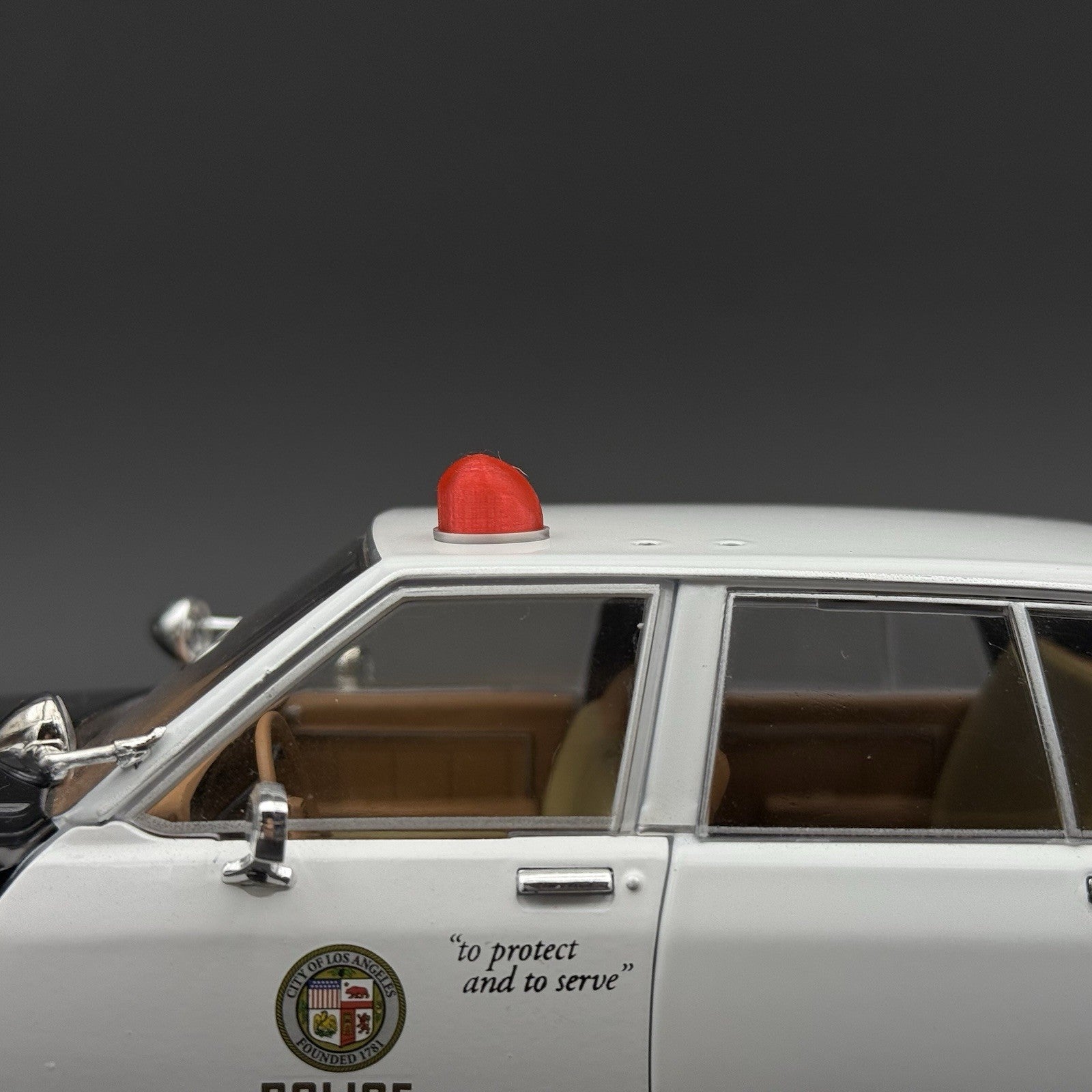 2 Pack 1/18 LED Ready Red Fire Ball Teardrop Beacon Kojak Starsky Hutch Police2