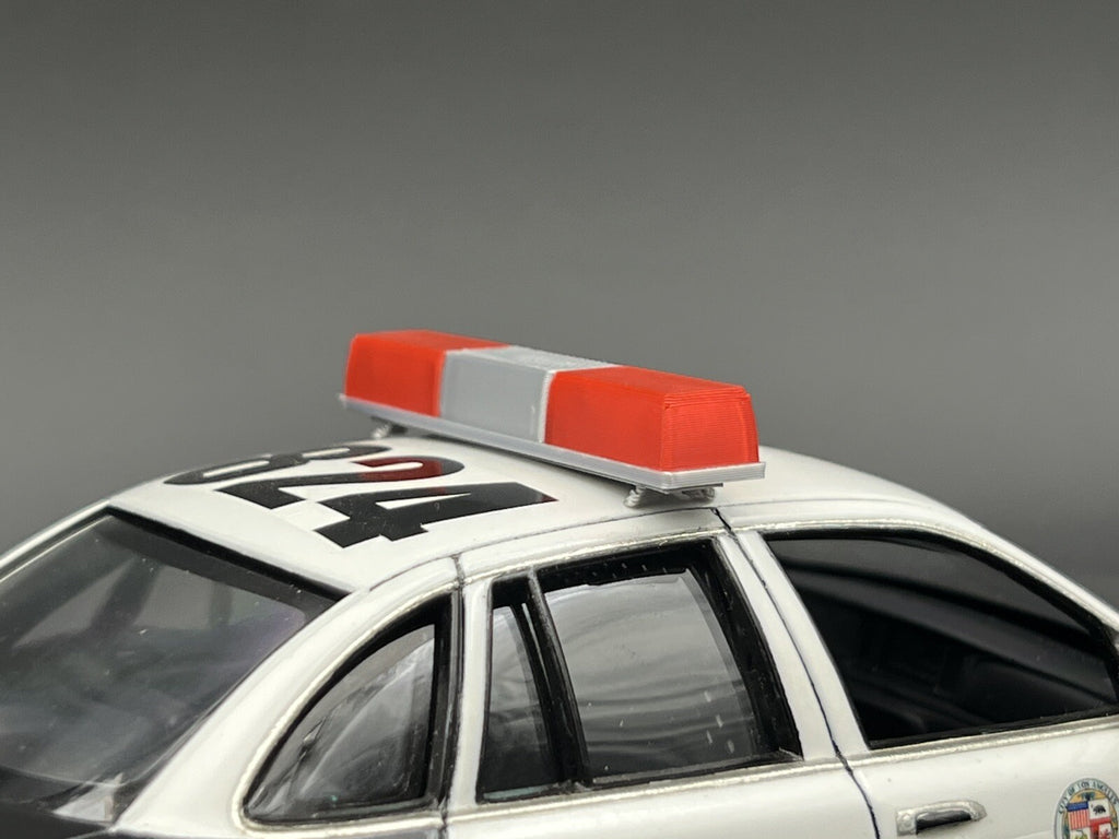 1/24 25 Scale Model Red Federal Signal Twinsonic Lightbar Police Fire 2421R6