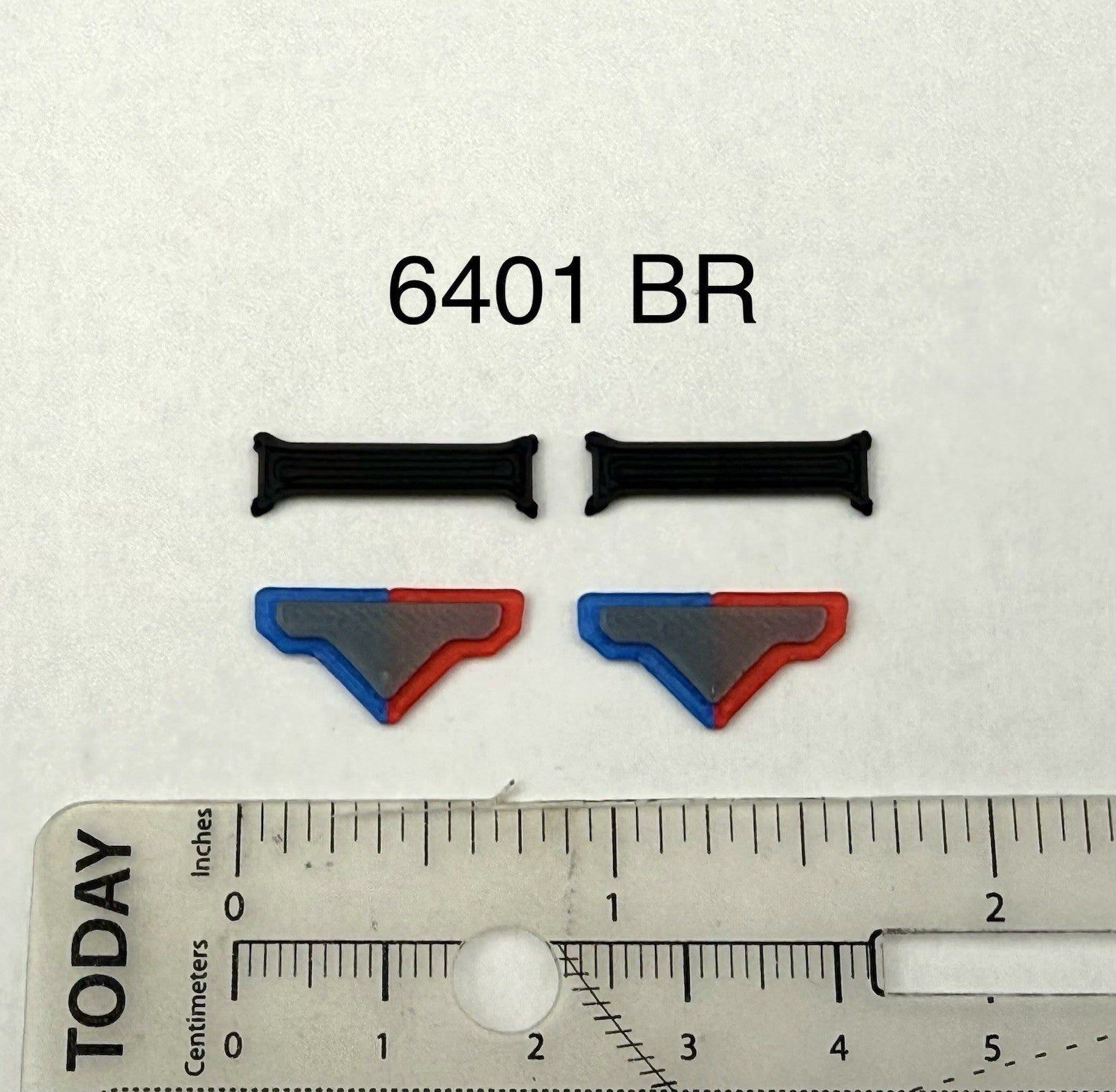 2-Pack 1/64 Scale Model Federal Valor Blue Red Lightbar Police Car 6401BR0