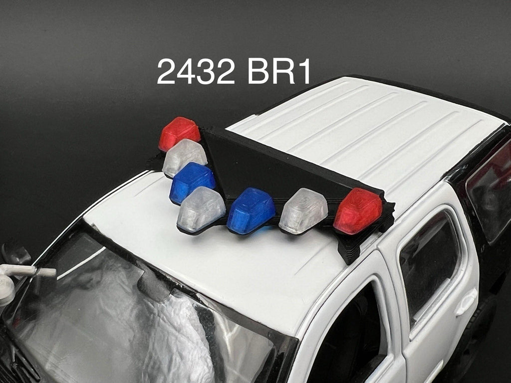 1/24 25 LED Ready Blue Red Federal Signal Vector Vision Lightbar Police LVMPD0