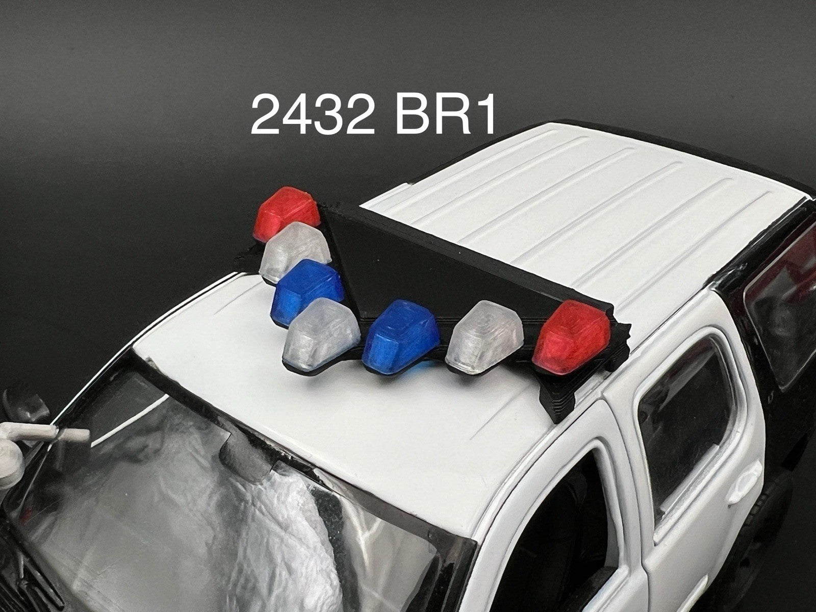 1/24 25 LED Ready Blue Red Federal Signal Vector Vision Lightbar Police LVMPD0