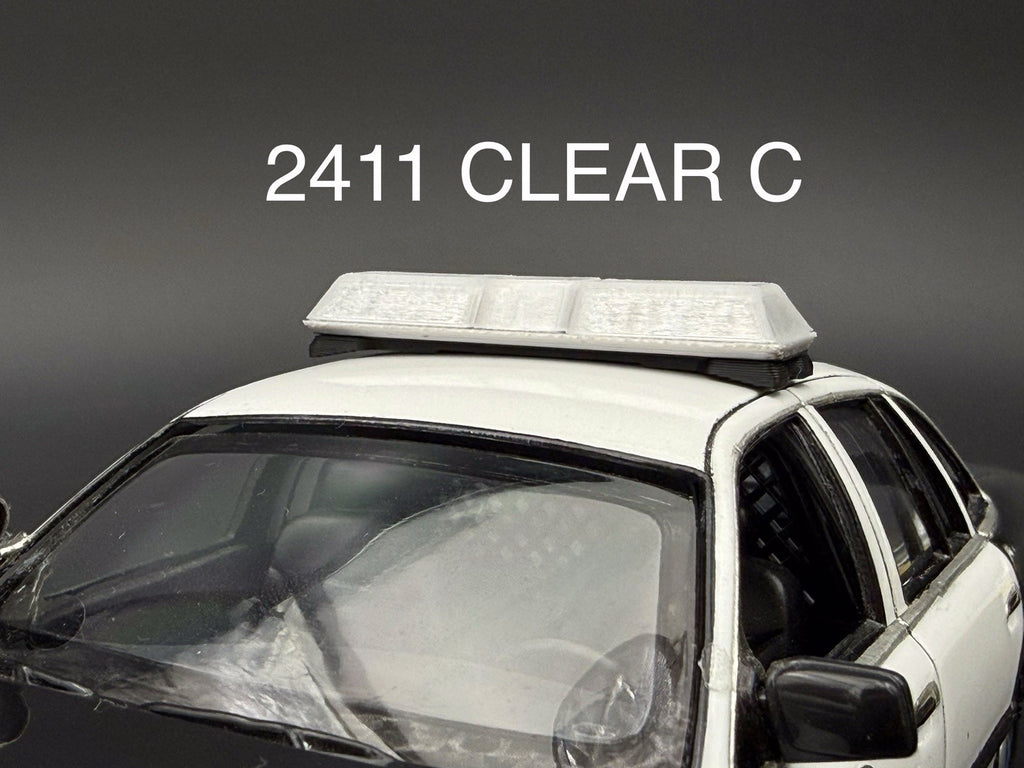 1/24 1/25 Scale Model Clear Code 3 LP6000 Lightbar Police Fire 2411ClearC0