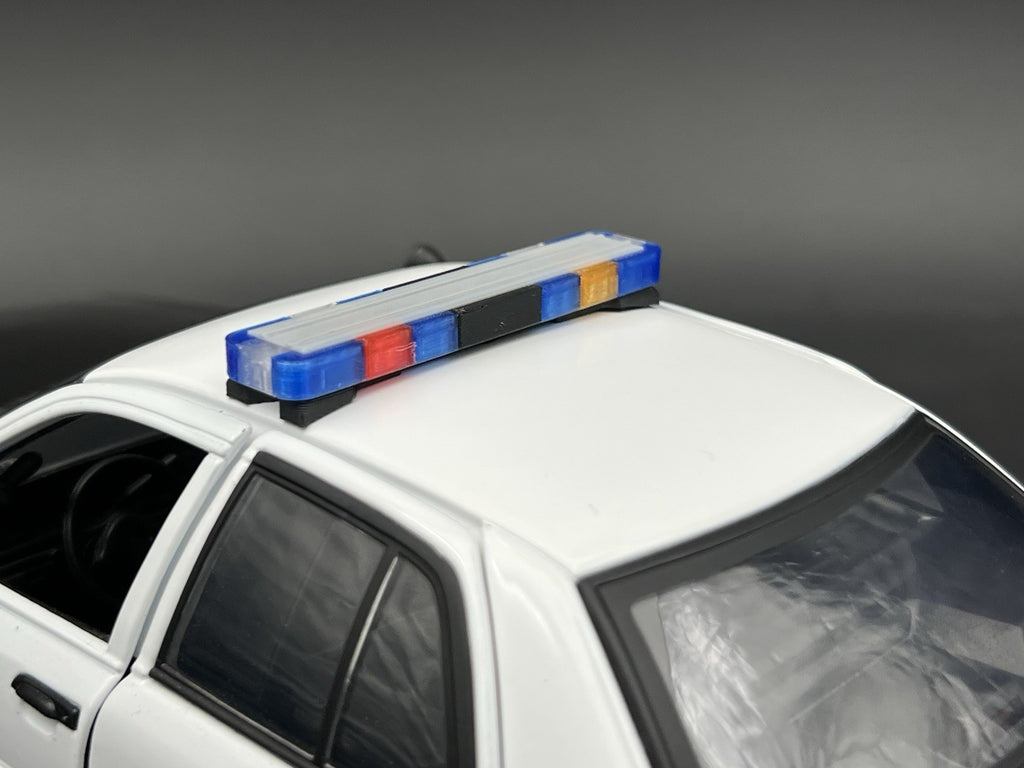 1/18 Scale LED Ready Whelen Edge United Kingdom Police Lightbar Blue Red 1812 UK11