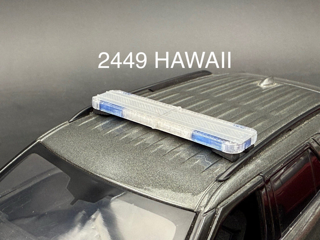 1/24 25 Scale Model Whelen Liberty II Honolulu Blue Police Lightbar 2449 Hawaii0