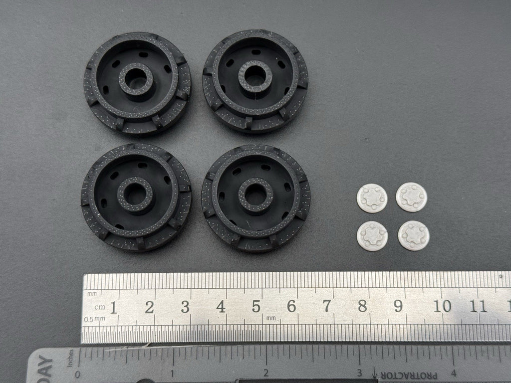 4 Pack 1/18 Scale Model 2005 Steel Wheel For Motormax Crown Victoria Police 18662
