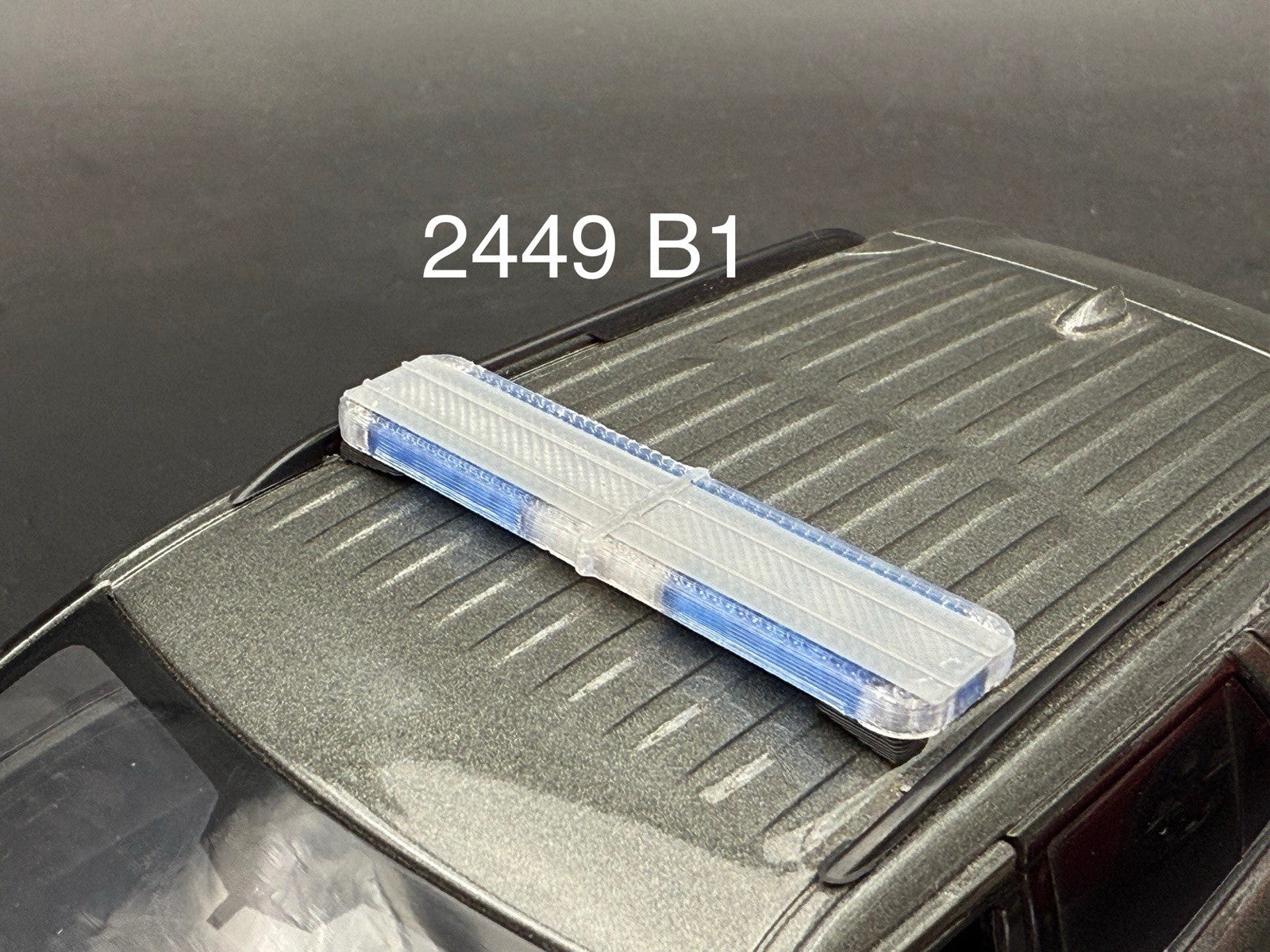 1/24 25 Scale Model LED Ready Whelen Liberty II Blue Police Lightbar 2449B10