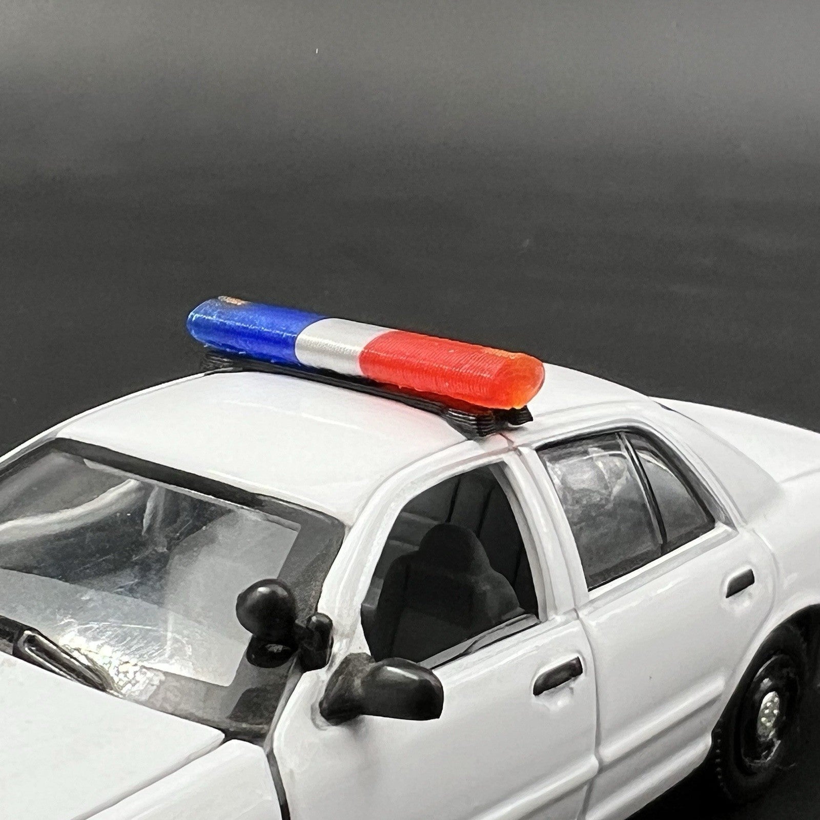 1/43 AeroDynic Lightbar Dukes Of Hazzard Sheriff Blue Red Chrome Police CHP LAPD2
