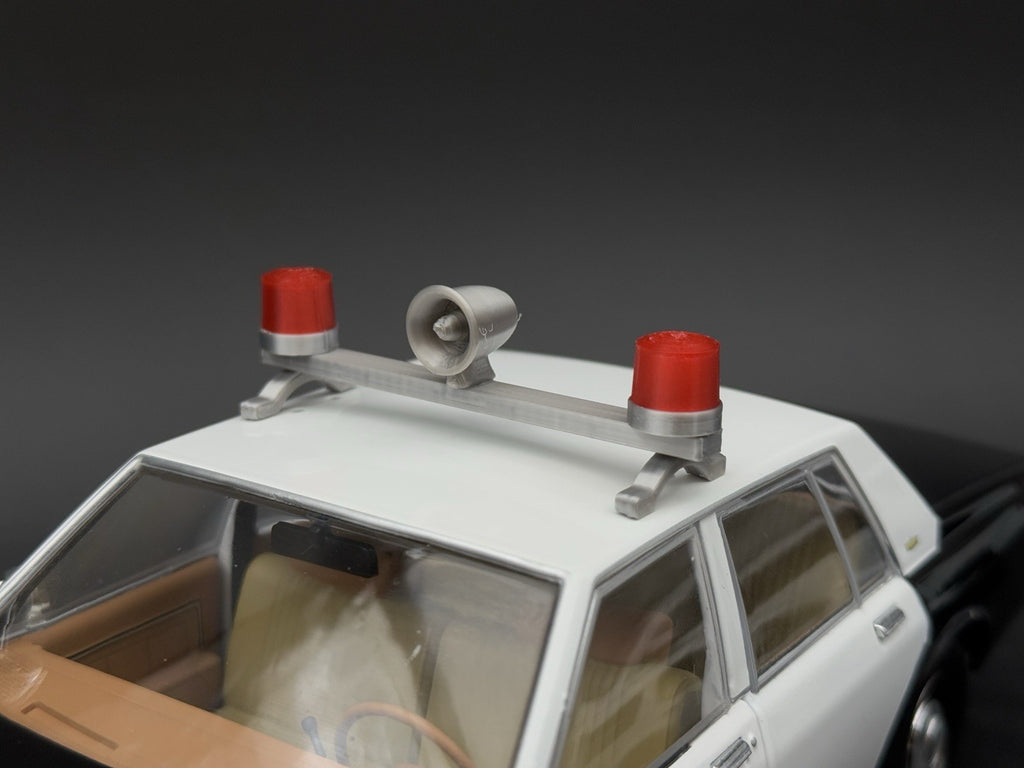 1/24 25 Scale Model Federal Red Twin Beacon Ray Police Lightbar Visibar 2456R10
