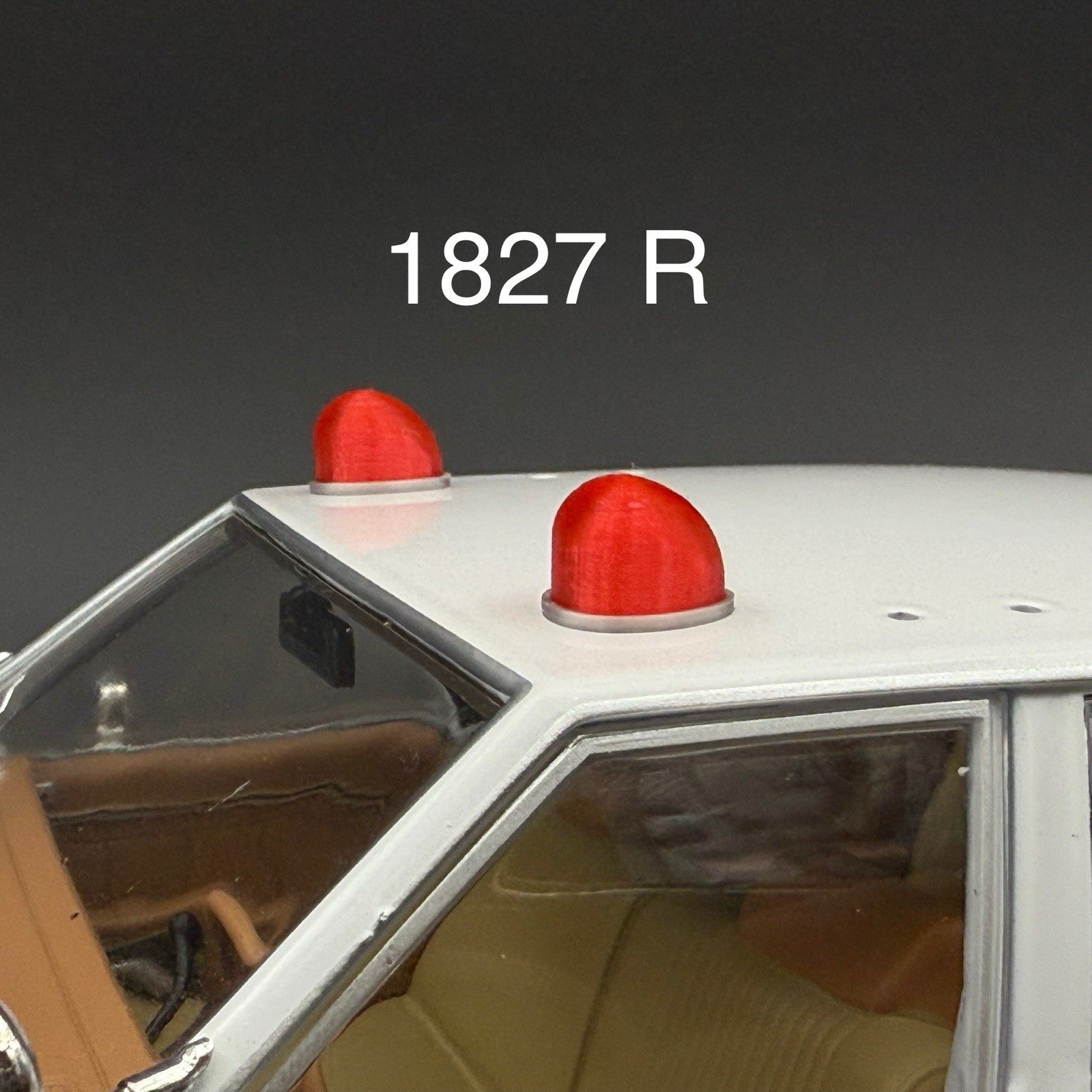 2 Pack 1/18 LED Ready Red Fire Ball Teardrop Beacon Kojak Starsky Hutch Police0