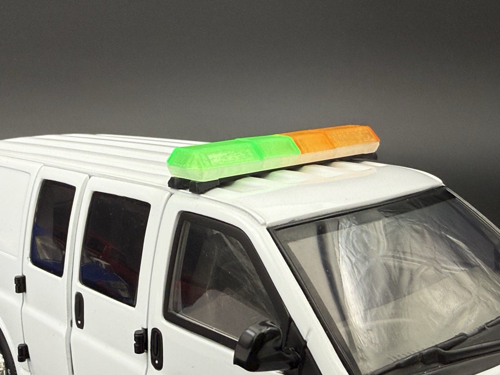 1/24 25 Scale Model Green Amber Code 3 MX7000 XL Lightbar Tow Truck Width 58”4