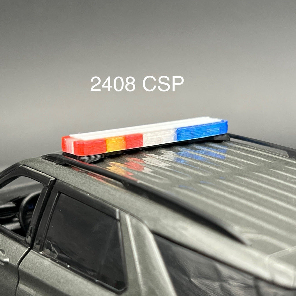 1/24 25 LED Ready Whelen Edge Connecticut State Police Lightbar Blue Red Amber0