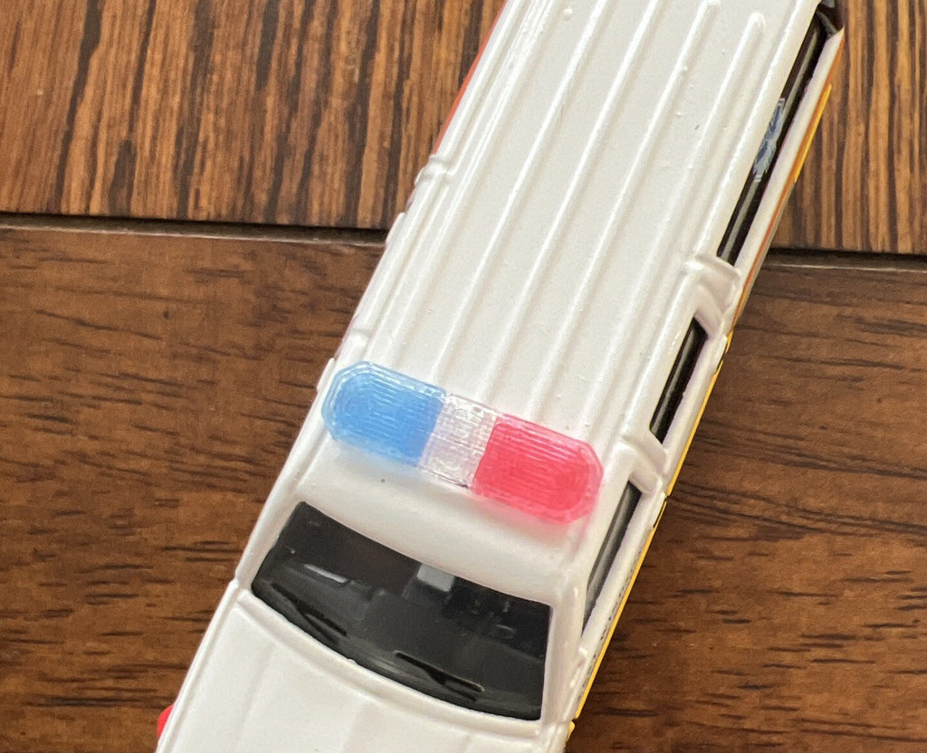 2 Pack 1/64 Blue Red Low Profile Lightbars Greenlight Police Sheriff Hotwheels1