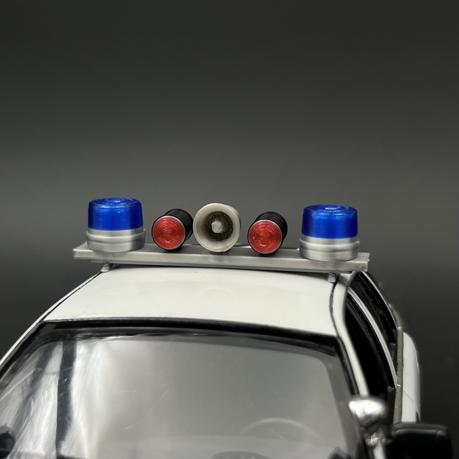 1/24 25 Blue Red Mars Skybolt Beacon Lightbar Siren Speaker Police Sheriff Fire17