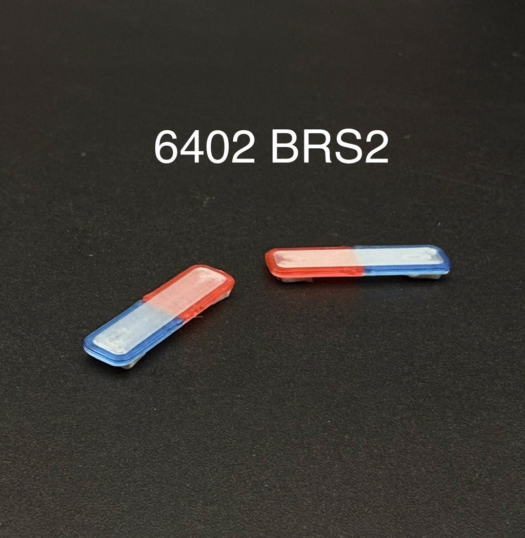 2-Pack 1/64 Scale Model Silver Top Blue Red LED Style Whelen Lightbar 6402BRS20