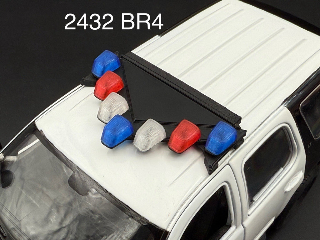 1/24 25 Scale Model LED Ready Blue Red Federal Vector Lightbar Police 2432 BR40