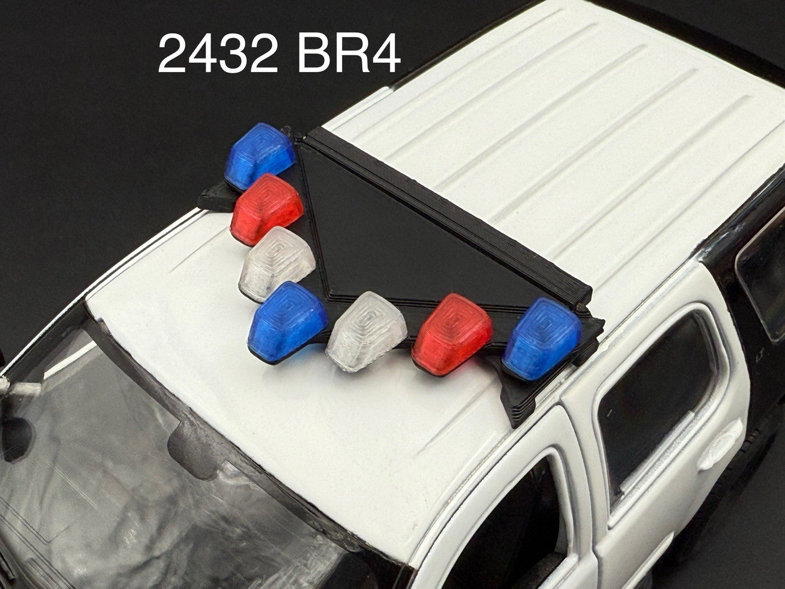 1/24 25 Scale Model LED Ready Blue Red Federal Vector Lightbar Police 2432 BR40