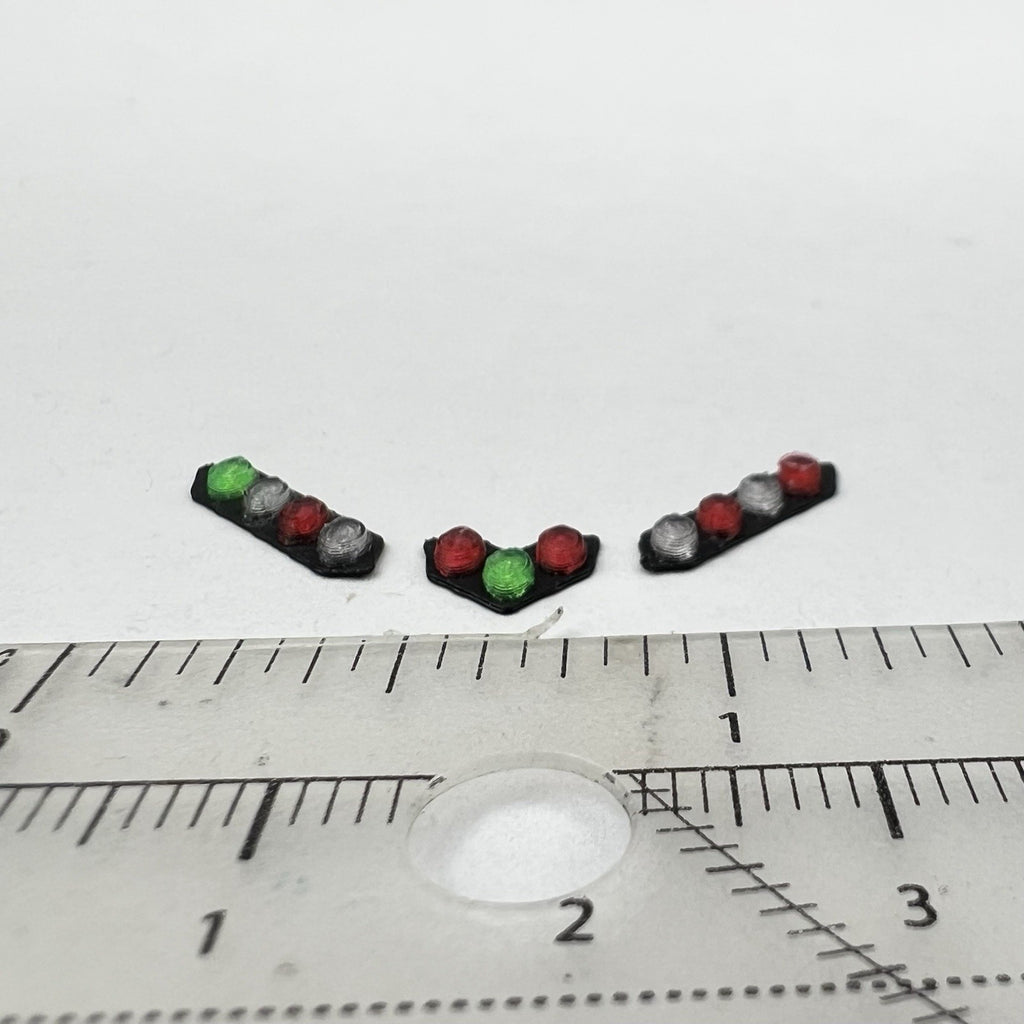3 Pack 1/87 HO Scale Chicago Fire CFD Green Red Split Vision SLR Lightbar Truck2
