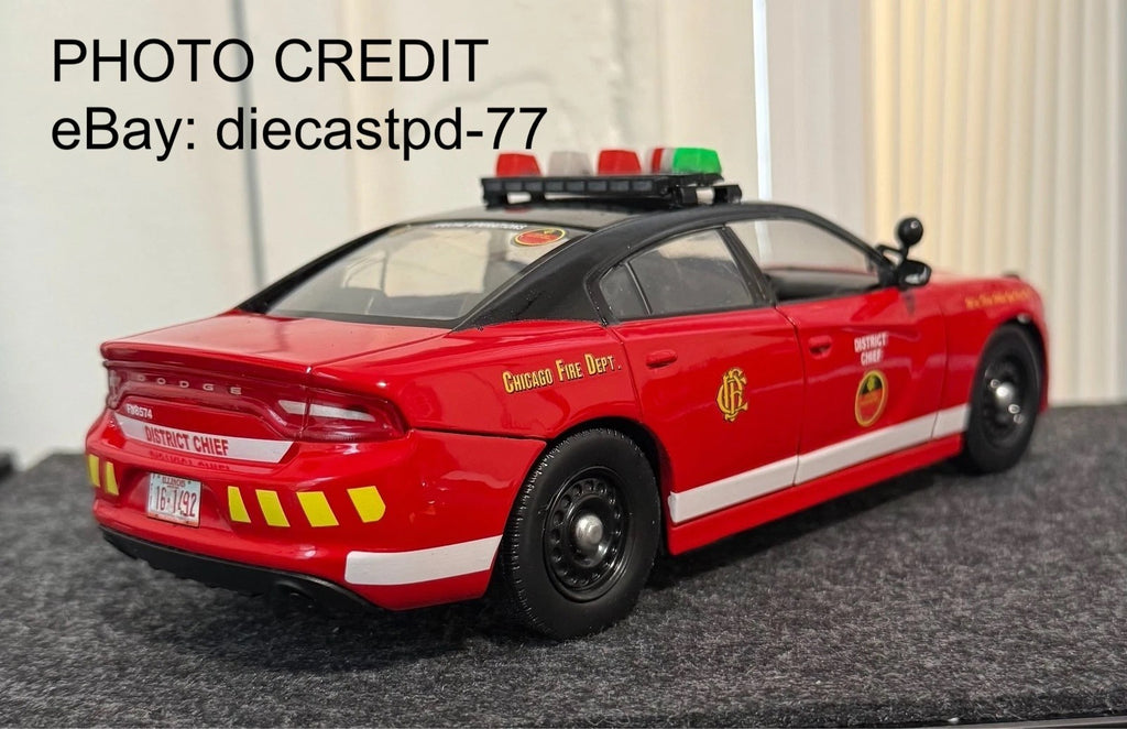 1/24 LED Ready Chicago Fire Federal Signal Vector Vision Lightbar Car CFD Green9