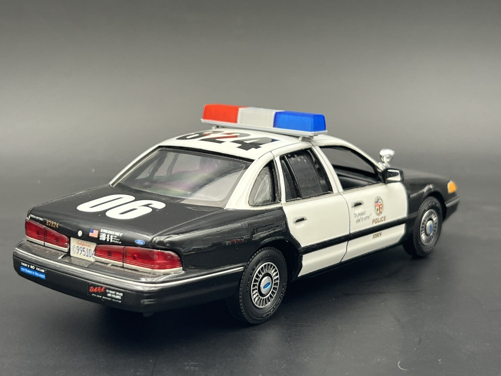 1/24 25 Blue Red Federal Signal Twinsonic Lightbar Police Sheriff Highway Patrol9