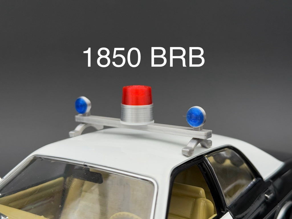 1/18 LED Ready Federal Visibar CJ 184 284 Blue Beacon Red Lollipop Police Light0