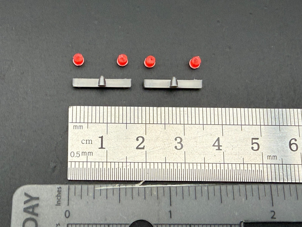 2 Pack 1/87 HO Scale Red Mars Skybolt Beacon Lightbar Speaker Police 8717R2