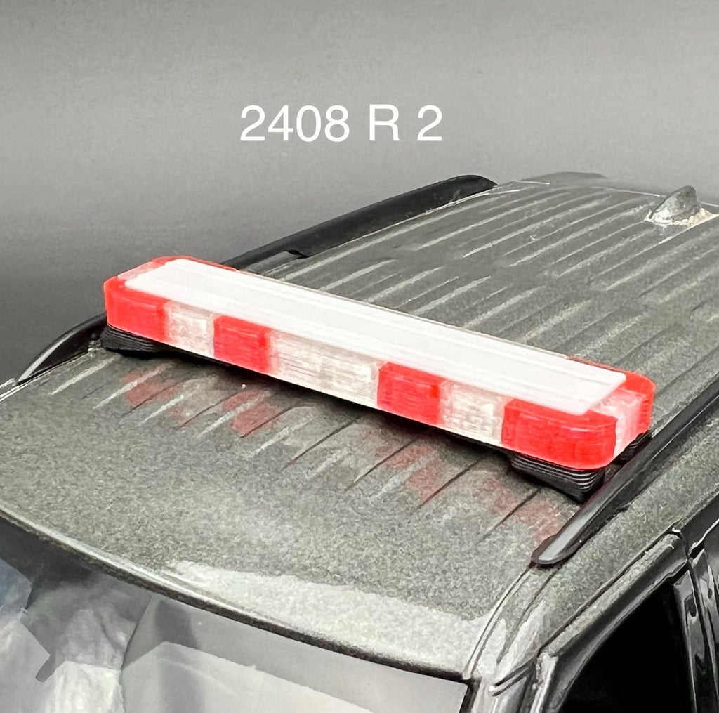 1/24 25 27 LED Ready Whelen Edge New York Suffolk Police Lightbar Red Clear0