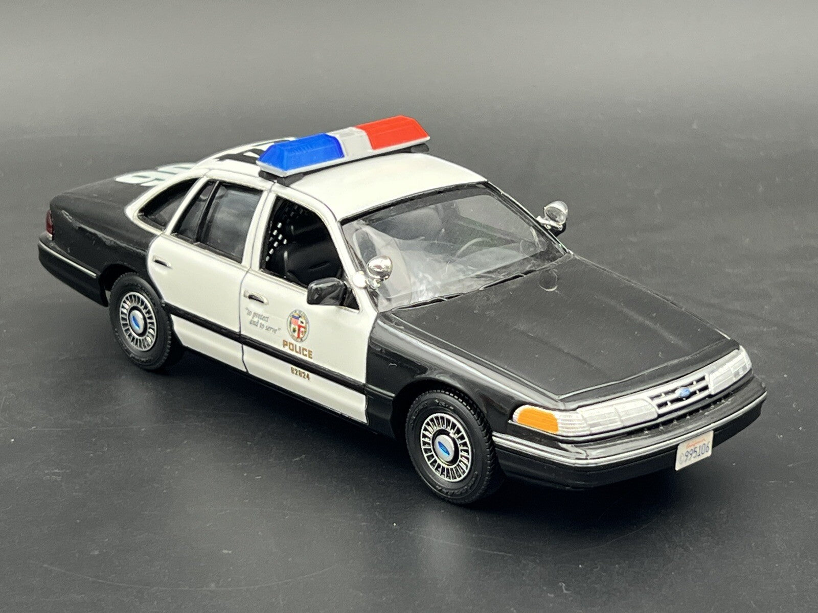 1/24 25 27 Blue Chrome Red Code 3 LP6000 Lightbar W Internal Lens Police Sheriff7