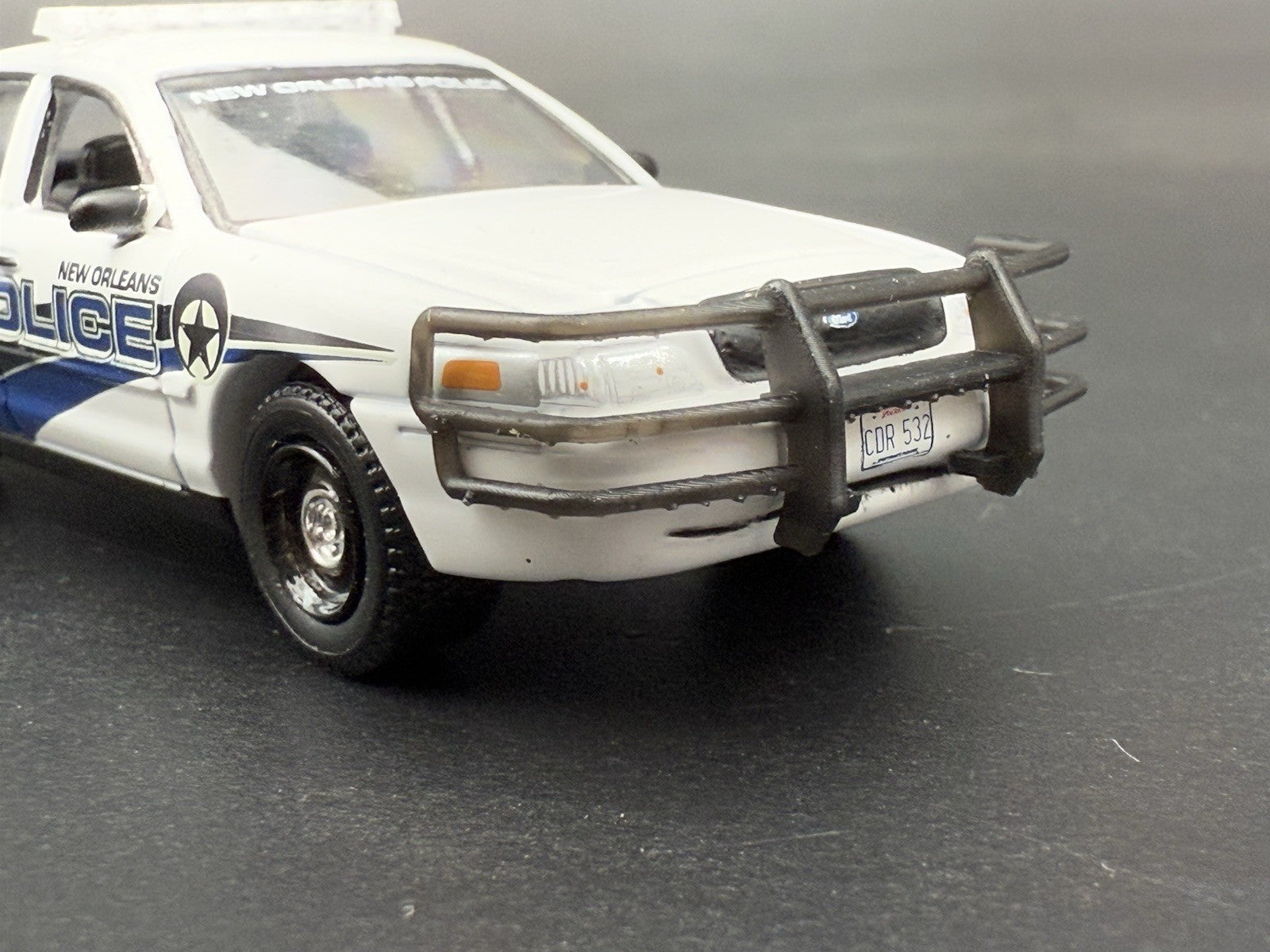 2 PACK 1/64 Scale Go Rhino Wrap Around Push Bumper Pushbar For Crown Vic Police4