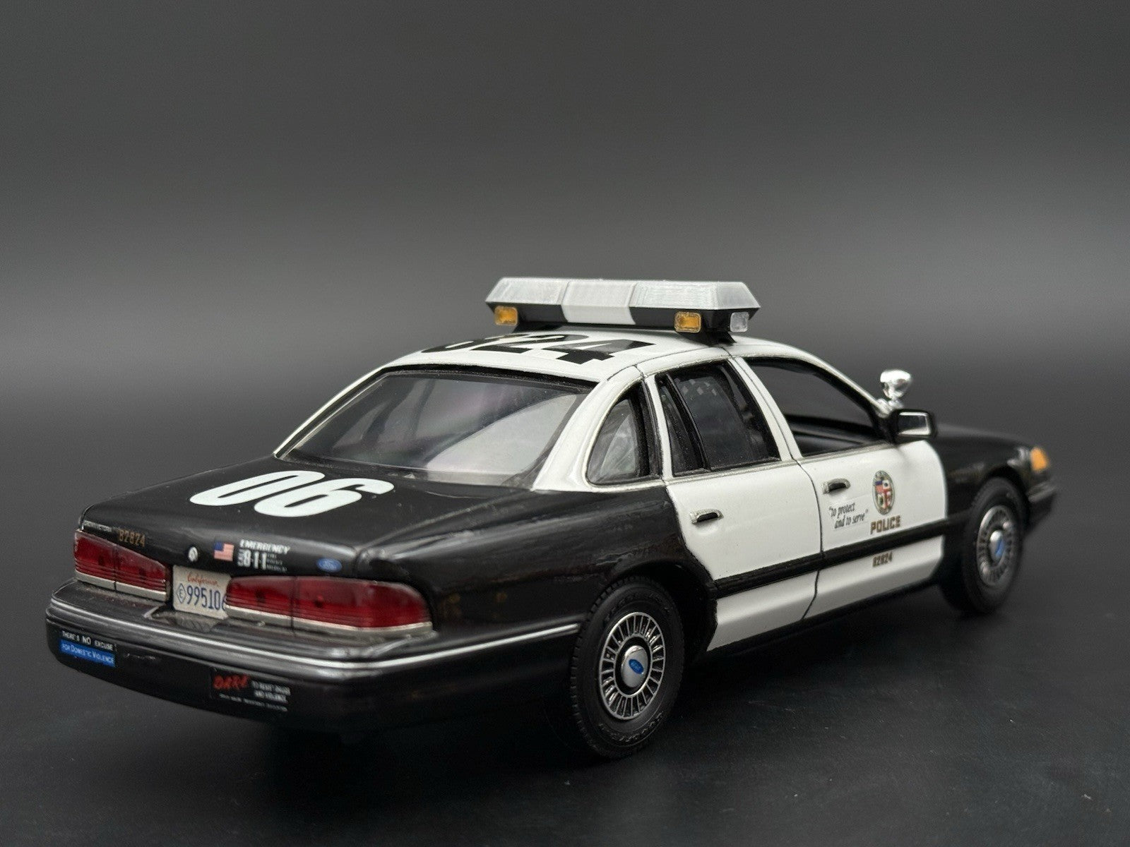 1/24 25 Scale Clear Chrome Streethawk Lightbar Police 246413