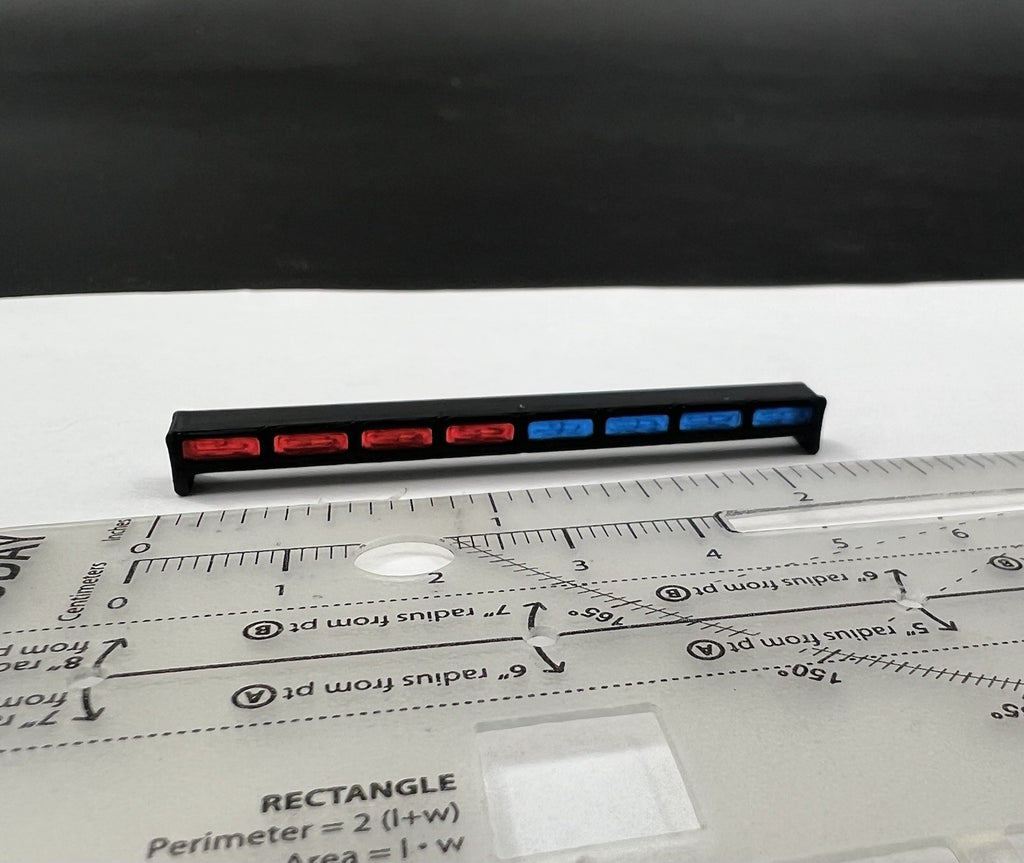 1/18 LED Ready Blue Red Traffic Advisor Arrow Stick Deck Lightbar Police Sheriff1