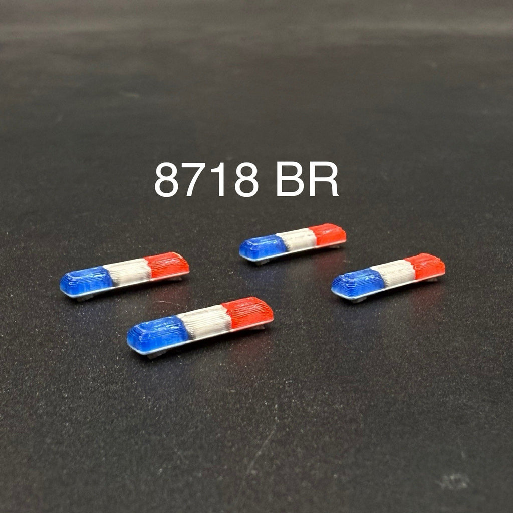 4 Pack 1/87 HO Smith Wesson 8000 8780 8880 8980 Lightbar Blue Red Police Sheriff0
