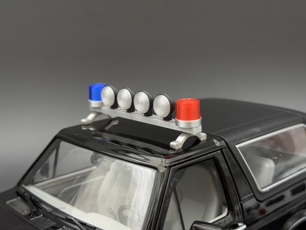 1/24 Scale Model Twin Beacon Ray Blue Red Police Lightbar Visibar 2461 LAPD14