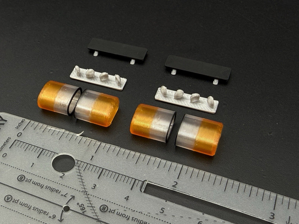 2 PACK 1/24 1/25 LED Ready Mini AeroDynic Lightbar Clear Amber1