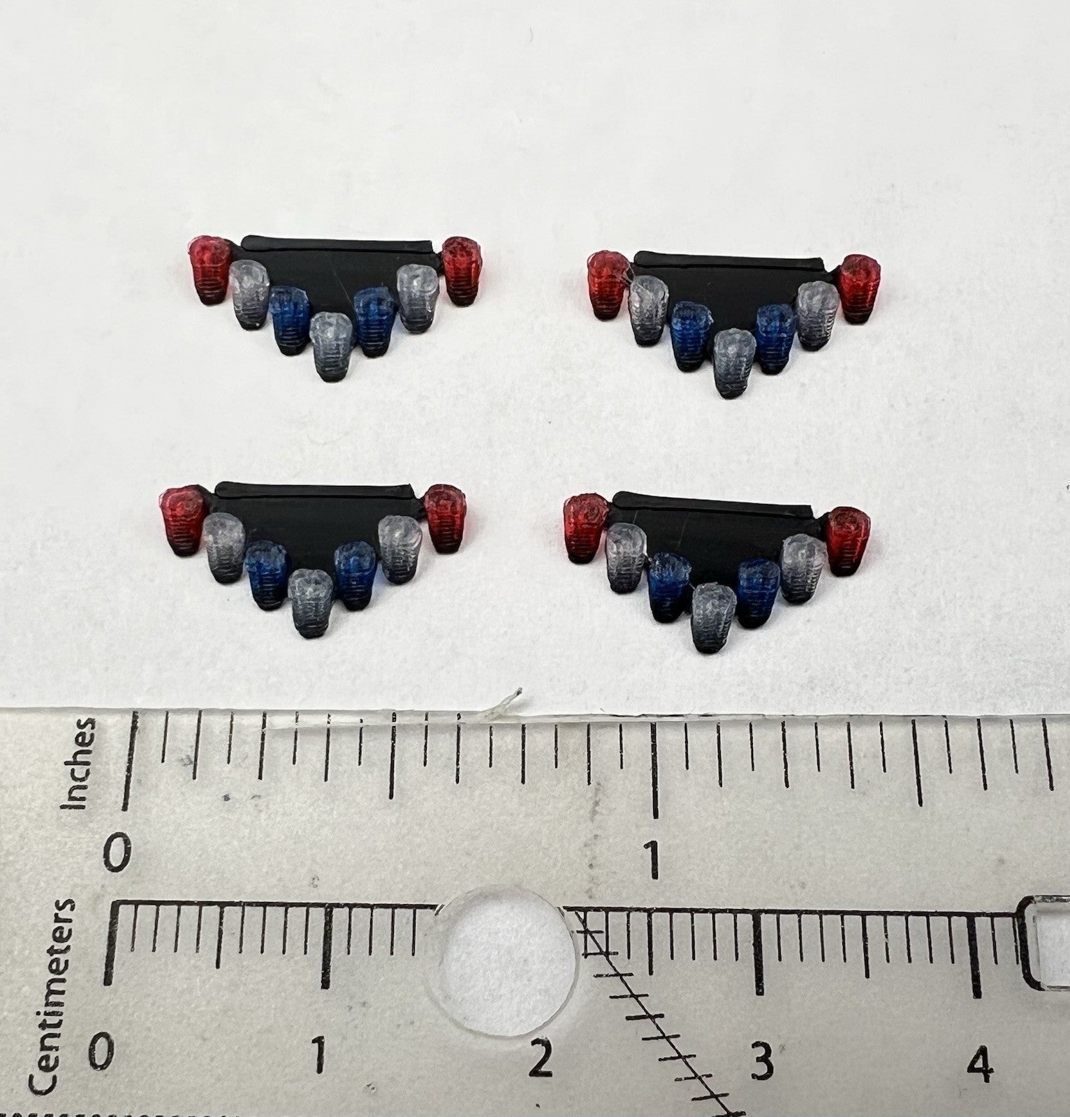 4 Pack 1/87 HO Blue Red Vector Vision Lightbar Las Vegas Metro Police LVMPD1