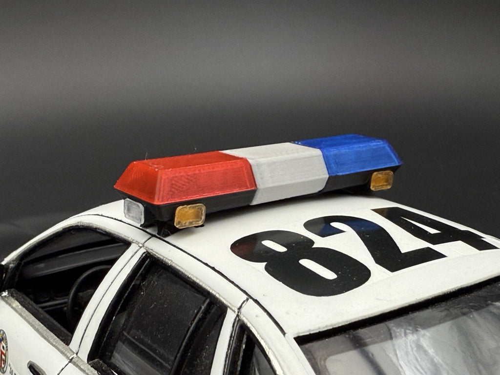 1/24 25 Scale Blue Red Chrome Streethawk Lightbar Police 246414