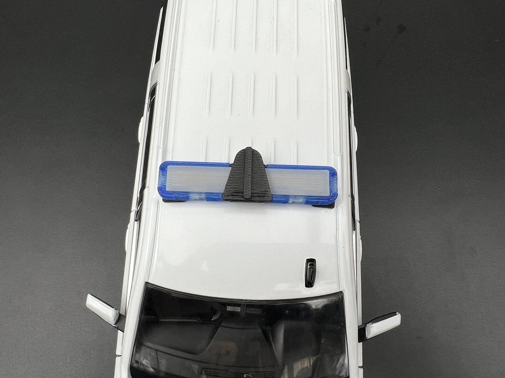 1/24 25 27 LED Ready Whelen Edge Lightbar Blue W/ Speaker State Police Sheriff8