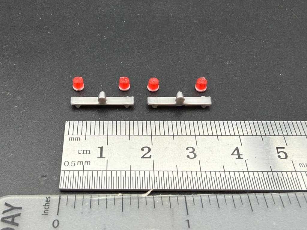 2 Pack 1/87 HO Scale Red Mars Skybolt Beacon Lightbar Speaker Police 8717R1