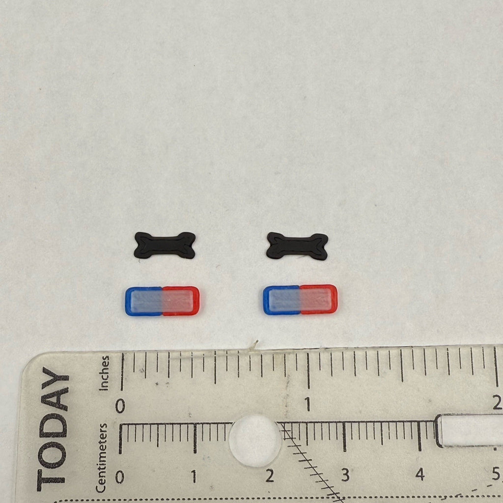 2 Pack 1/64 Mini Whelen Edge Blue Red Lightbar Gray Top Cover Police Fire EMS1