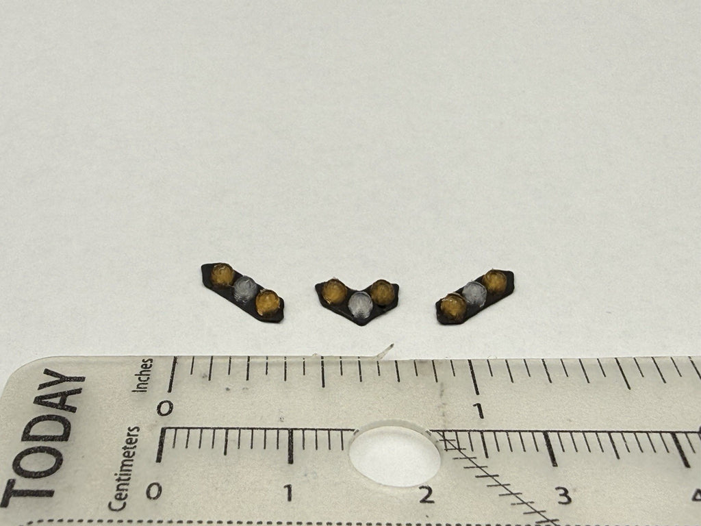 3 Pack 1/87 HO Scale Amber Clear Split Vision SLR Lightbar Truck 8709SL3AC2