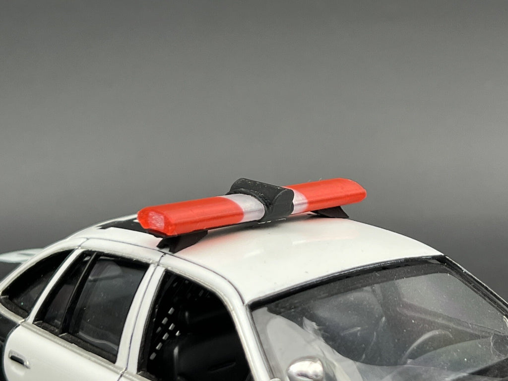 1/24 25 LED Ready Jetsonic Lightbar Red Clear Sheriff Highway Patrol Police Fire7