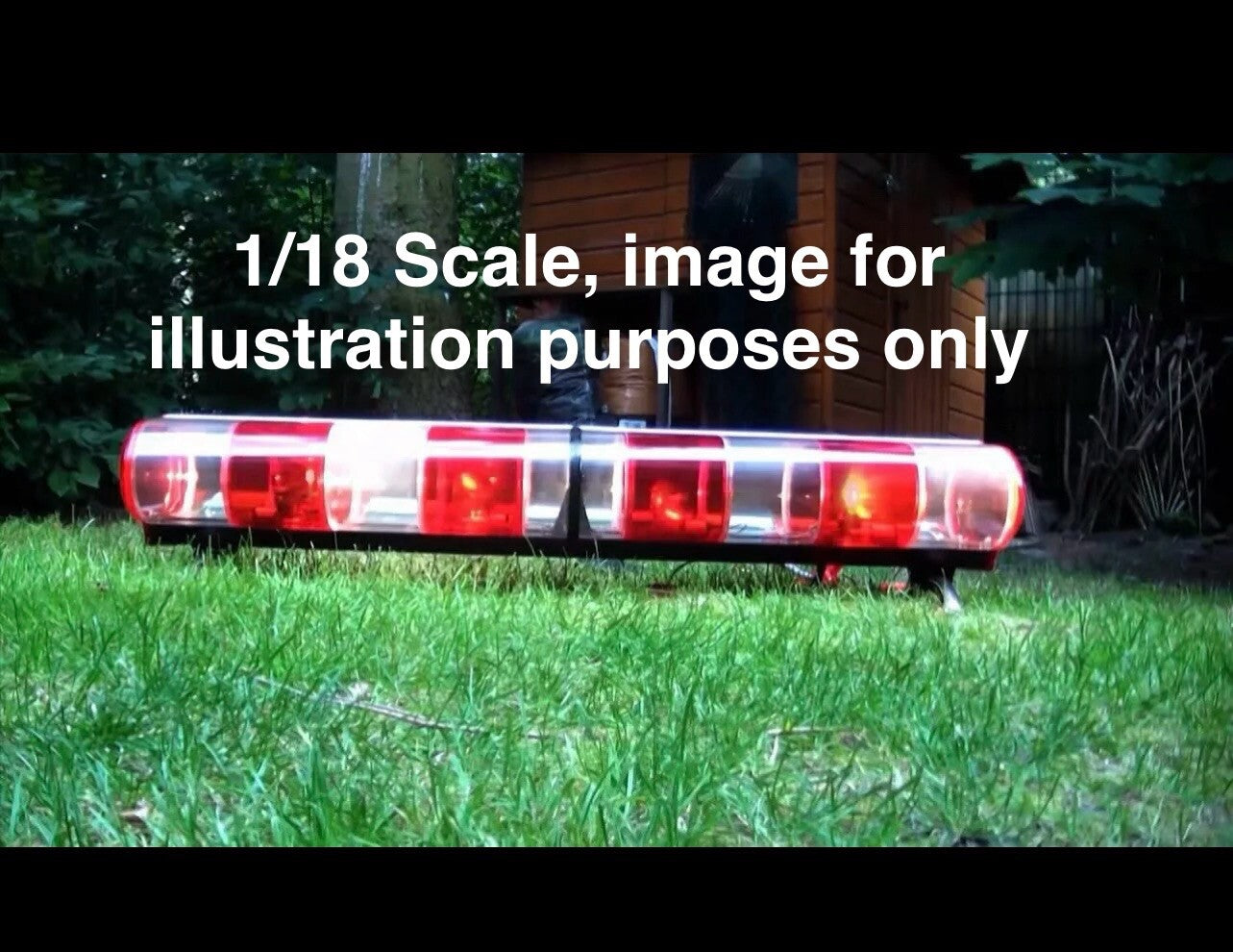 1/18 LED Ready AeroDynic Lightbar Alternating Clear Red Fire EMS Ambulance4