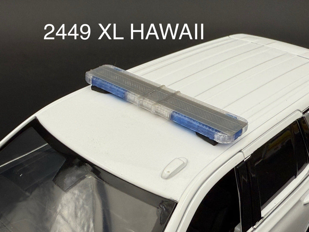 1/24 25 LED Ready Whelen Liberty II XL Hawaii Blue Police Lightbar Tahoe SUV0