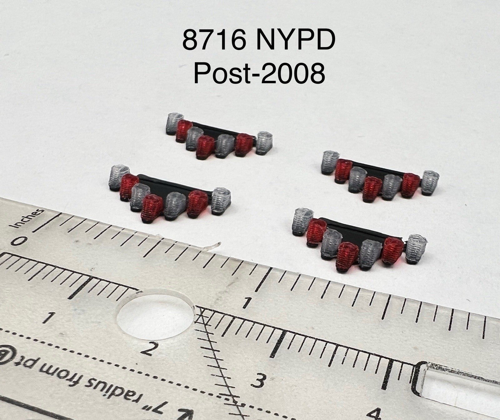 4 Pack 1/87 HO Red Vector Vision Lightbar Post 2008 NYPD New York Police Sheriff0