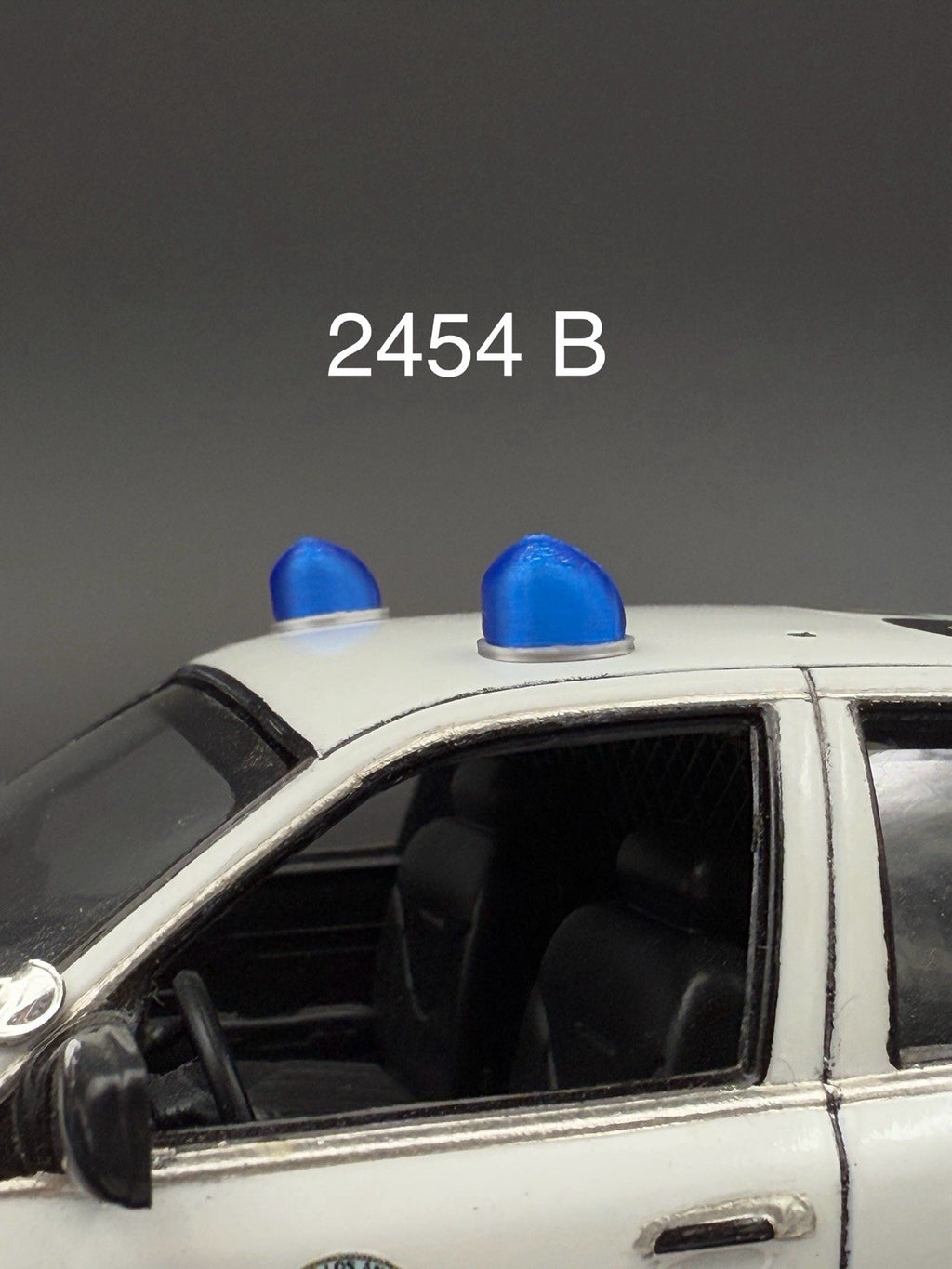 2Pack 1/24 25 LED Ready Blue Fire Ball Teardrop Beacon Kojak Police0