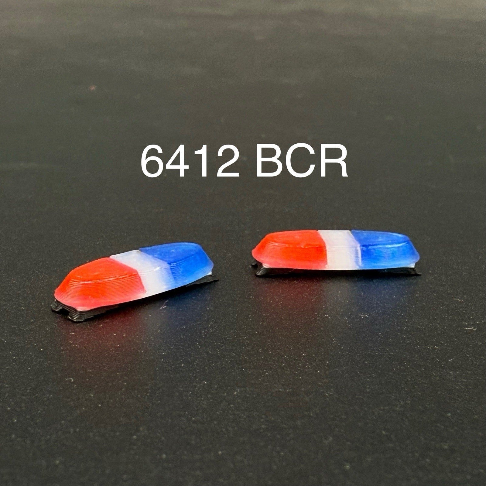 2-Pack 1/64 Scale Model Red Blue Federal Vista Lightbar Police Car 6412BCR0