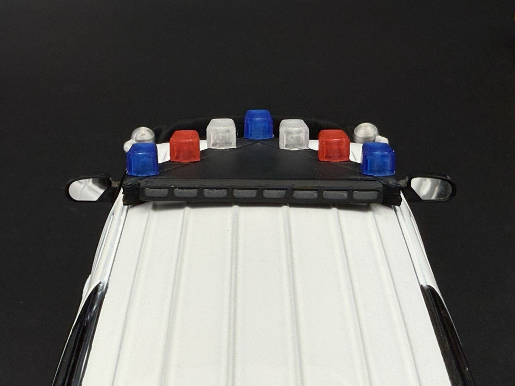 1/24 25 Scale Model LED Ready Blue Red Federal Vector Lightbar Police 2432 BR411