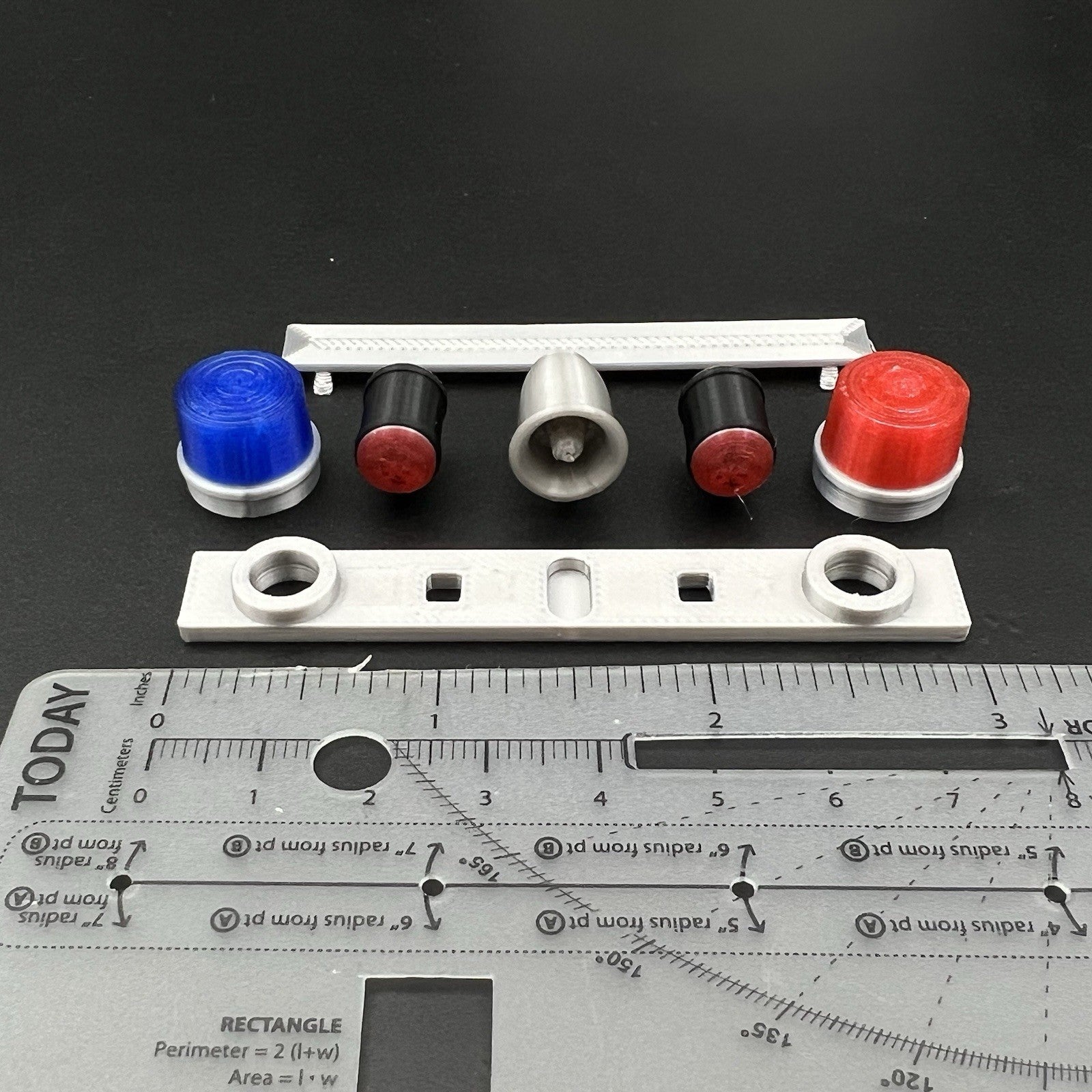 1/18 Blue Red Mars Skybolt Beacon Lightbar Siren Speaker Police Sheriff Fire3